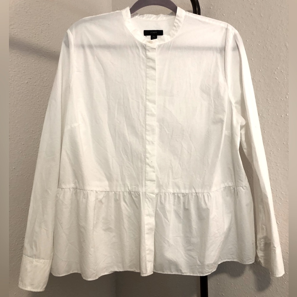 J. Crew crinkled look, long sleeve shirt